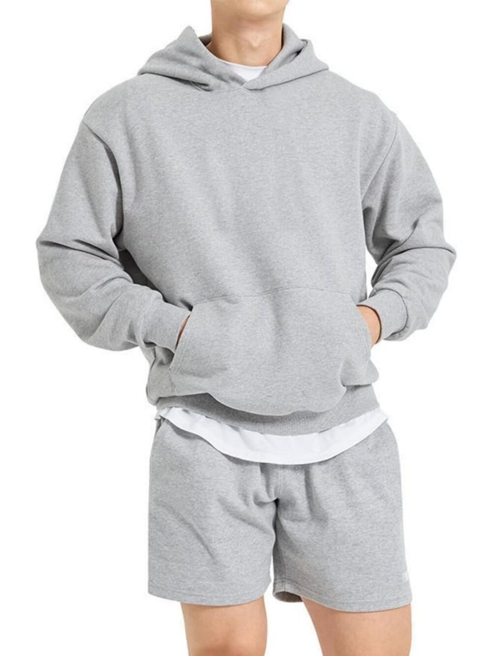 Casual Men's Loose Fit Pullover Hoodie - Long Sleeve Sweatshirt with Pocket